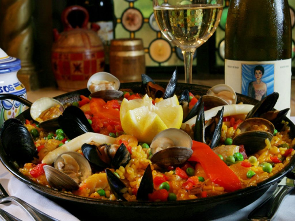 Paella a la Valenciana. Photo courtesy of Columbia Restaurant.