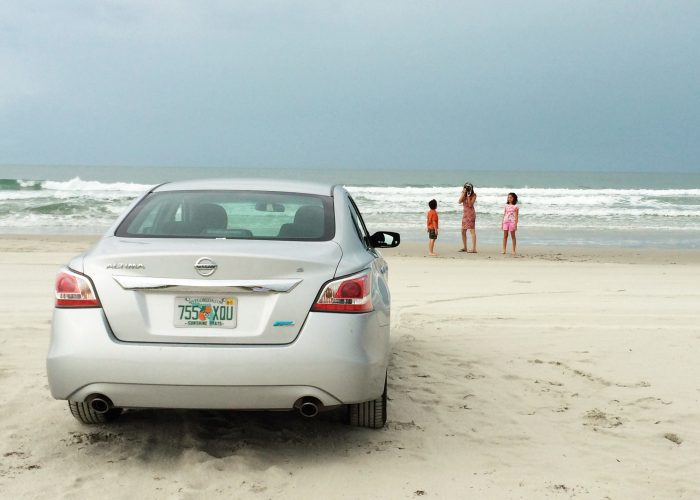 Nissan Altima at the beach