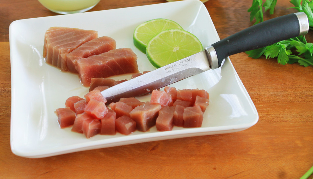Tuna and avocado ceviche