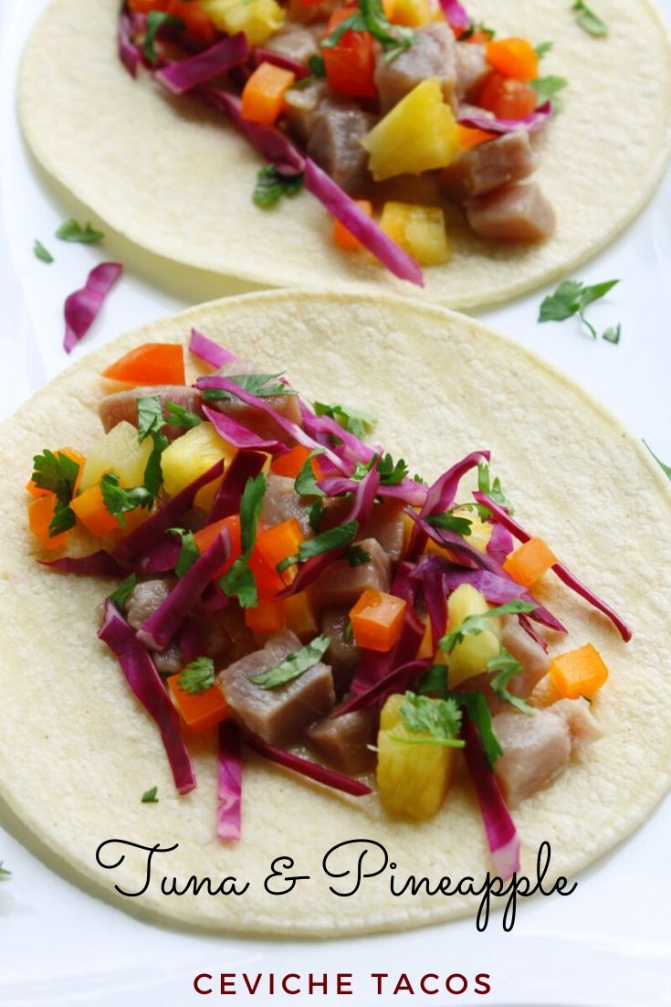 Tuna And Pineapple Ceviche Tacos