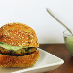 Tuna and quinoa sliders with creamy avocado sauce