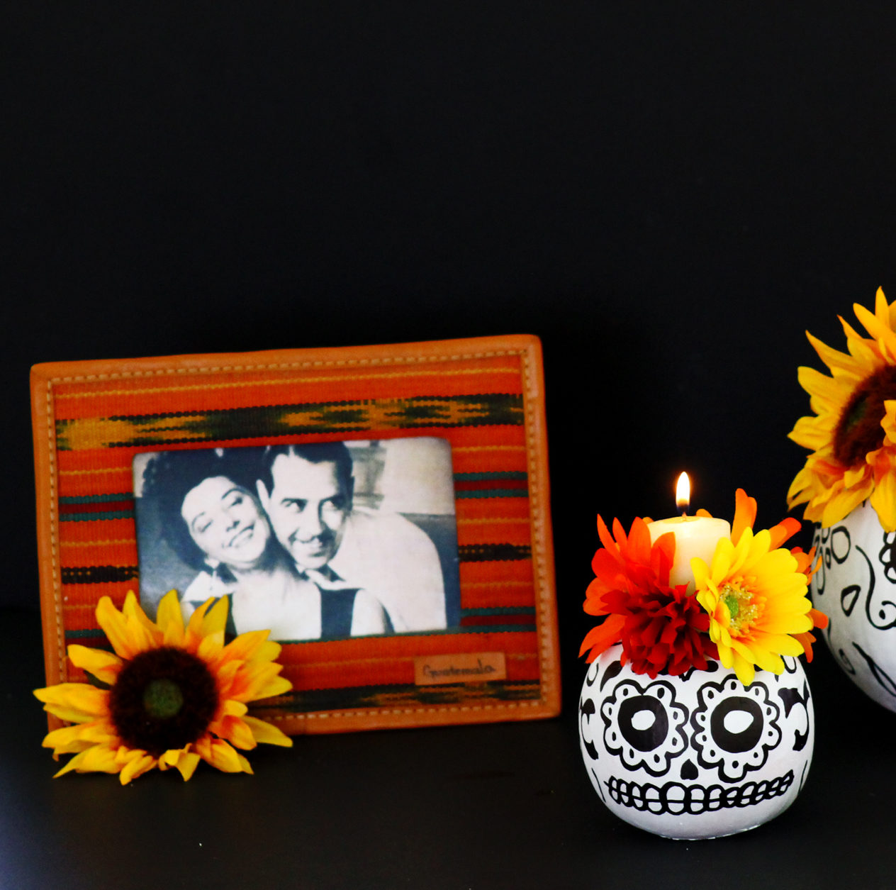 Day of the Dead sugar skull pumpkins