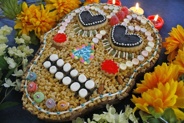 Dia de los Muertos Rice Krispie Skull