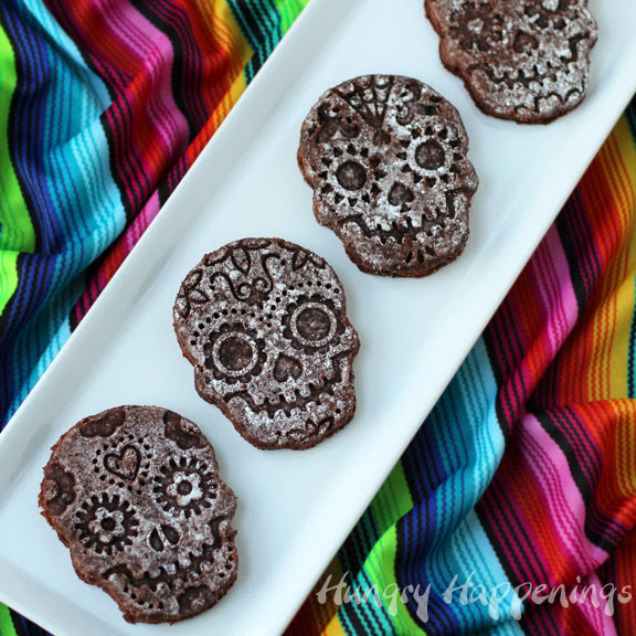 Sugar skull brownies for Day of the Dead