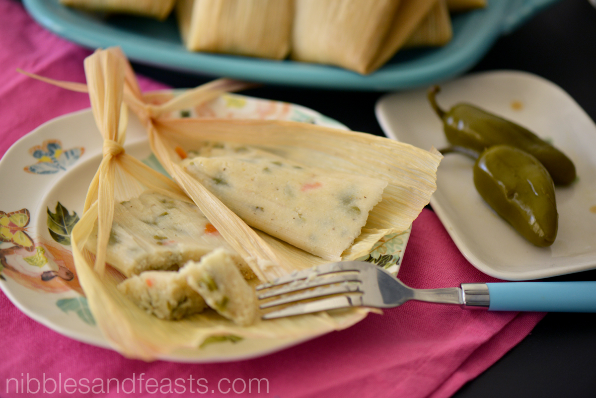 Tamales de nopalitos for Day of the Dead