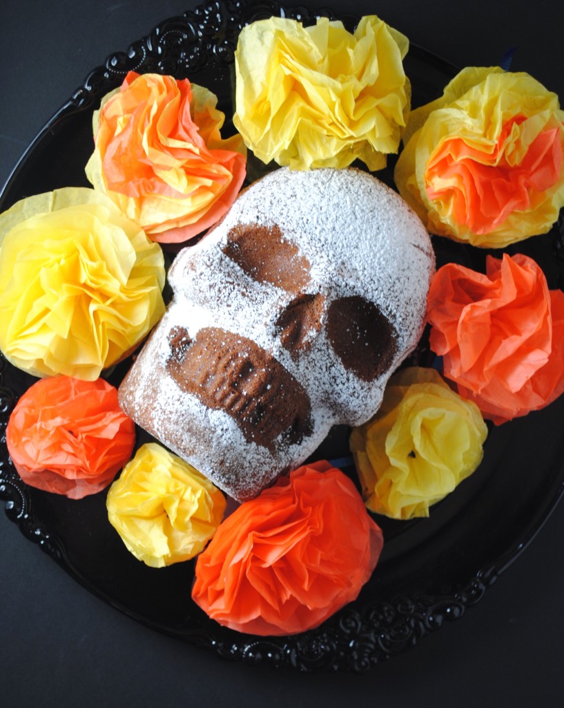 Dia de los Muertos Skull Chocolate Cake