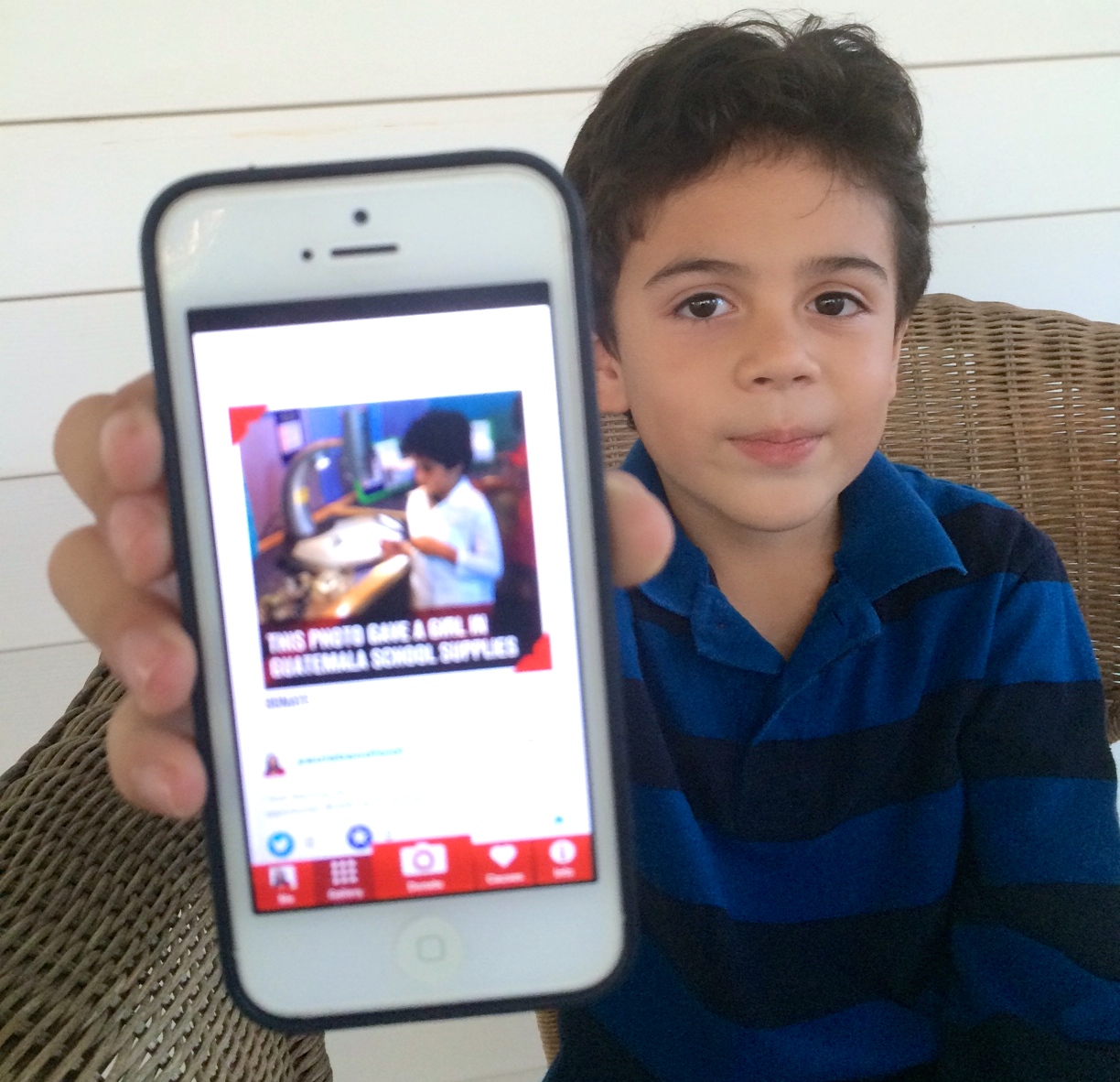 Teaching kids to give back with Donate a Photo app from Johnson & Johnson.