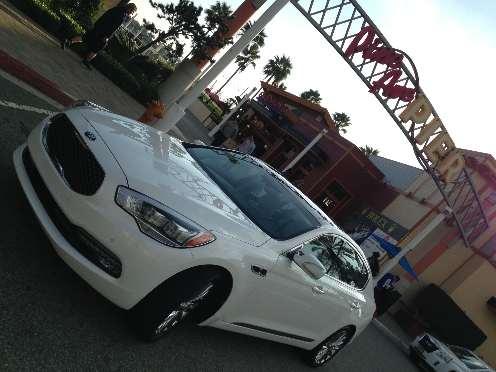 Showing off on the Kia K900 in Long Beach California. 