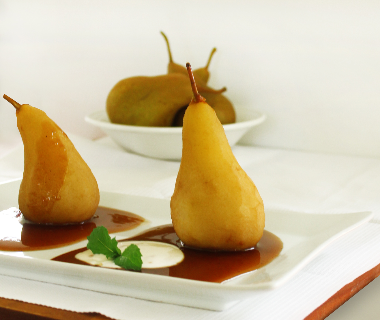 tamarind poached pears