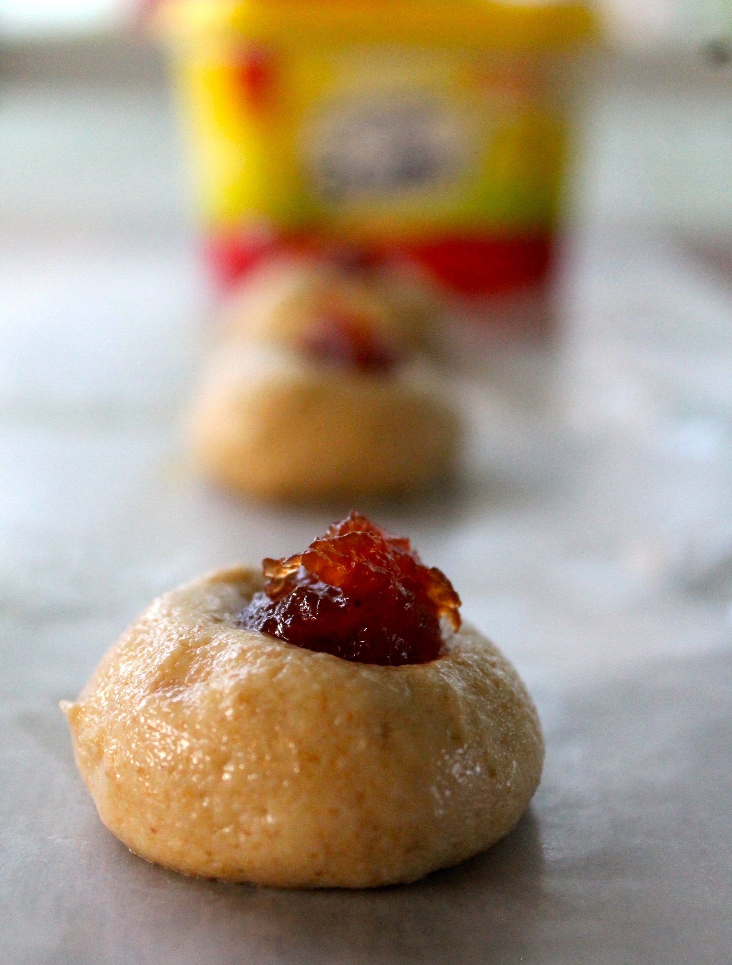 healthy quince thumb print cookies