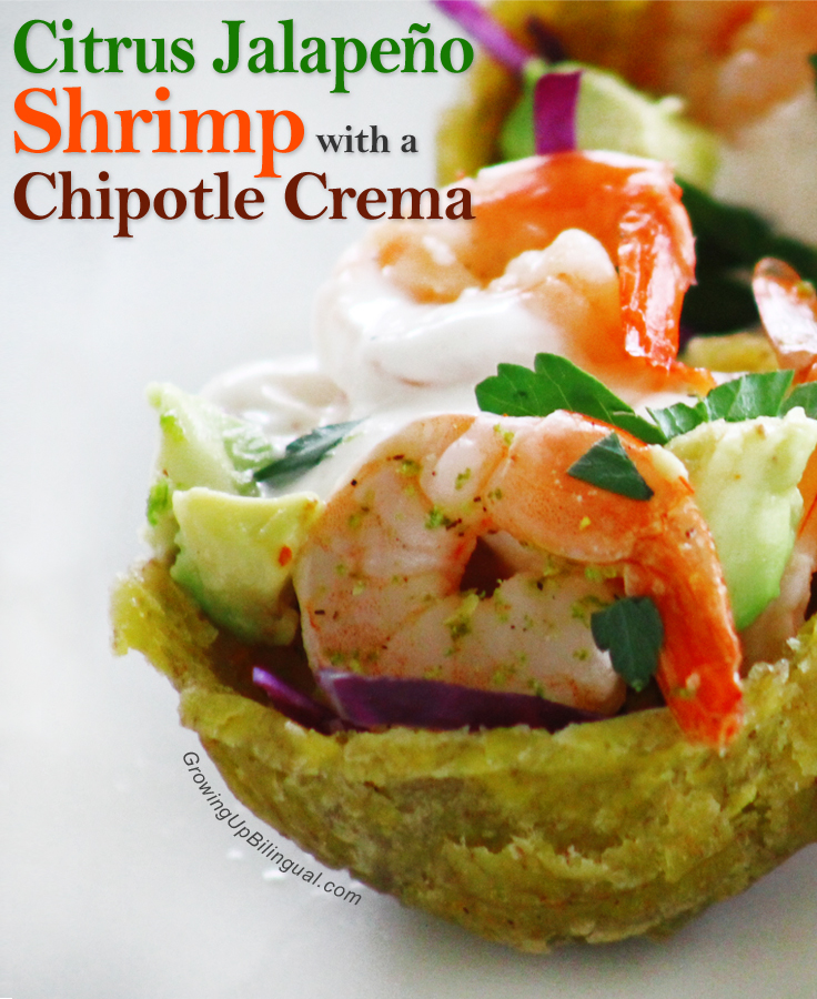 Citrus jalapeño shrimp with chipotle creme recipe