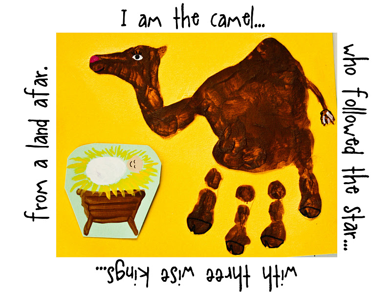 Three Kings Day Craft handprint camel