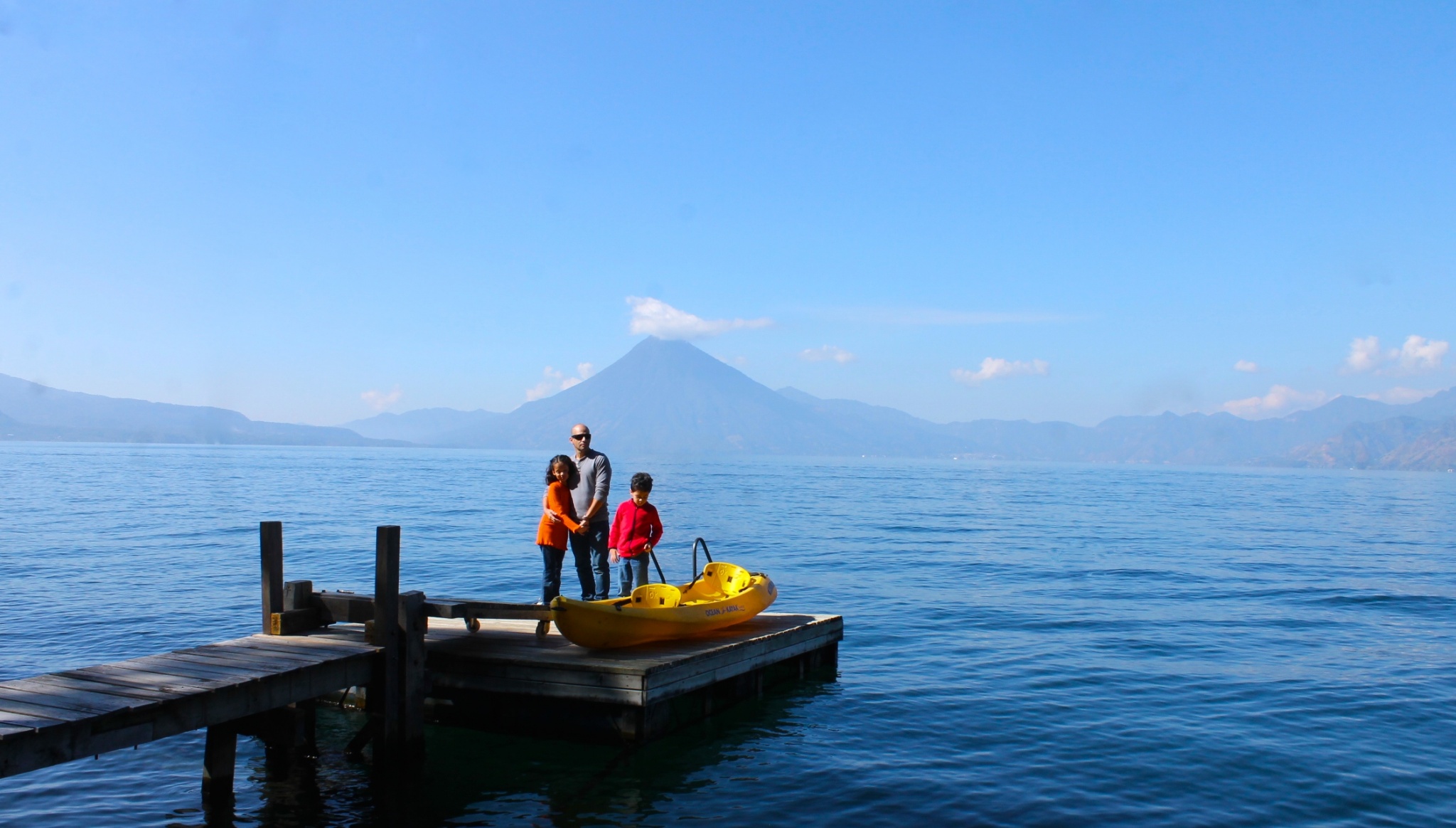 dock on lake Atitlan, Guatemala at Villas B'alam Ya