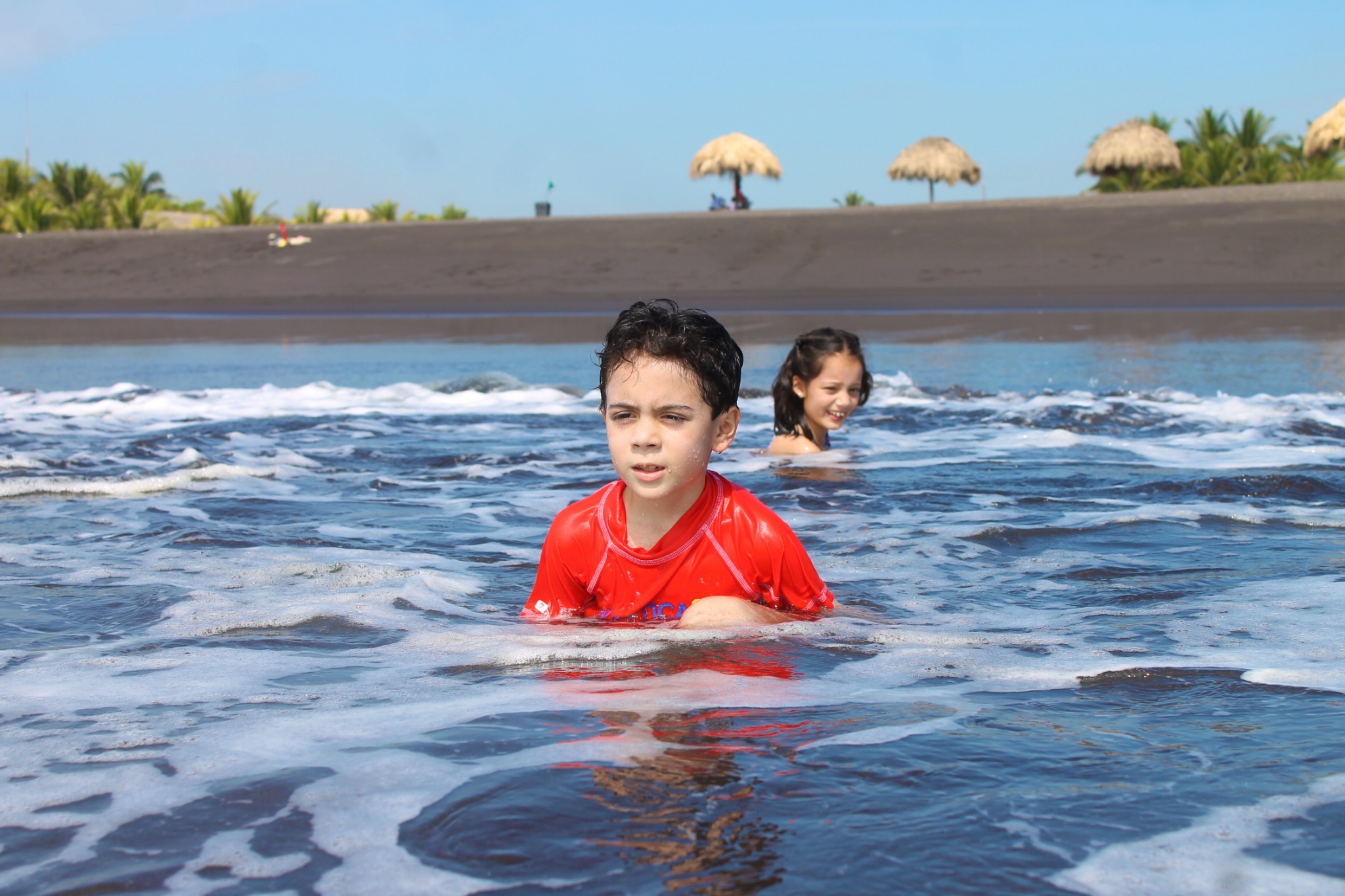 Kids in San Jose beach in Guatemala