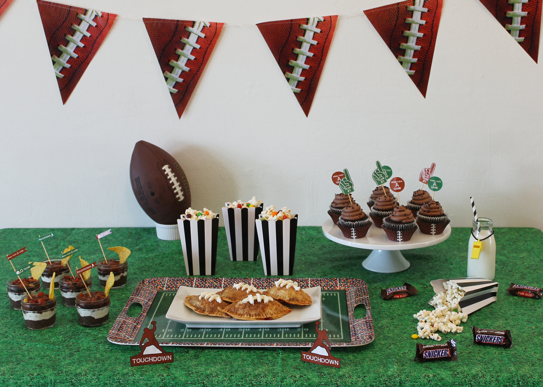 Strawberry and Chocolate Football Empanadas And Free Game Time Party ...