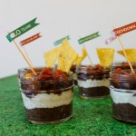 three layer black bean dip