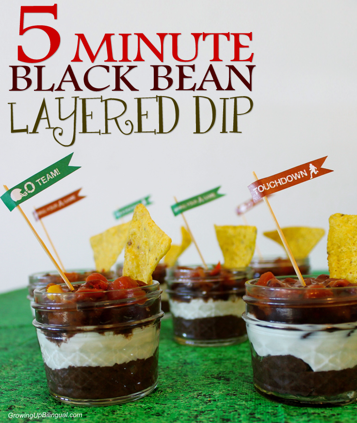 Love this idea! Cute! 5 minute black bean layered dip