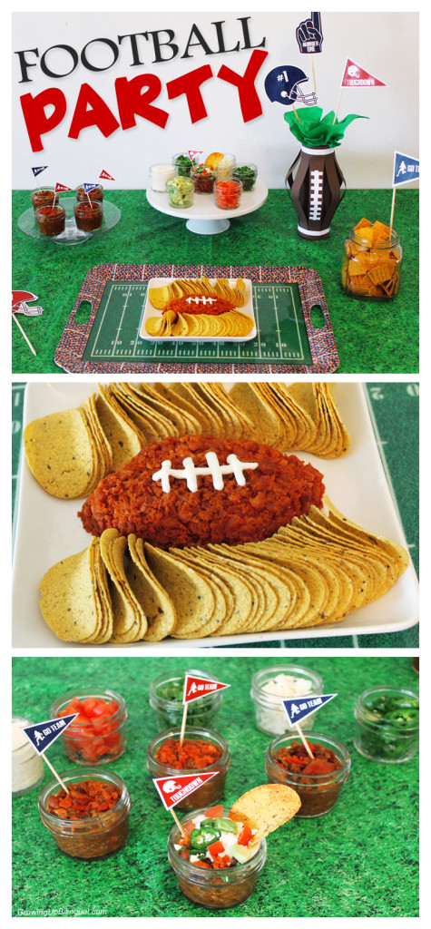 Chipotle and Chorizo Football Cheeseball and Football Party Printables