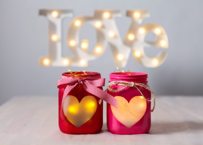 hear jars easy Valentines craft