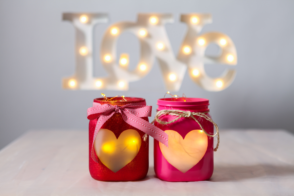 hear jars easy Valentines craft