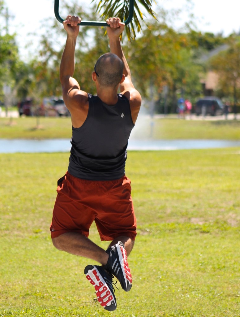 Rhone activeware man exercising outdoors