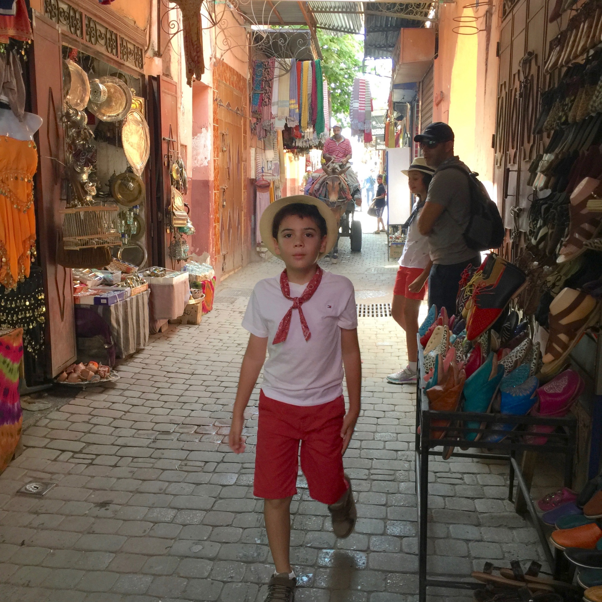 boy walking in the Marrakech Medina