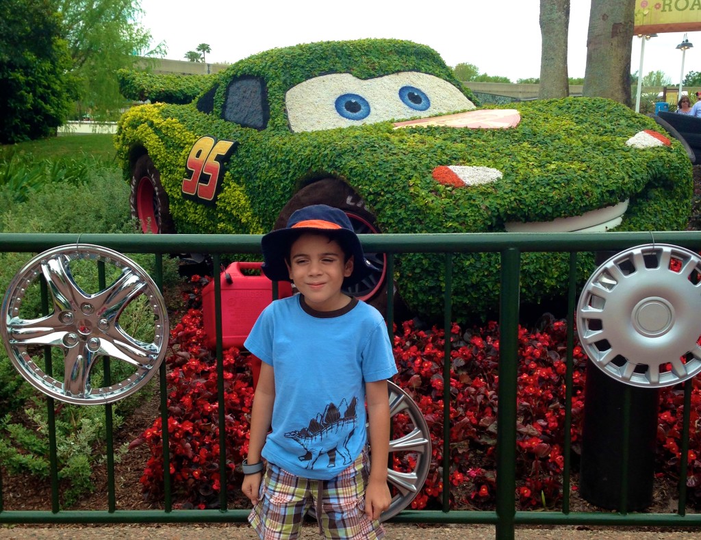 Lightning McQueen topiary at Epcot's Flower & Garden Festival