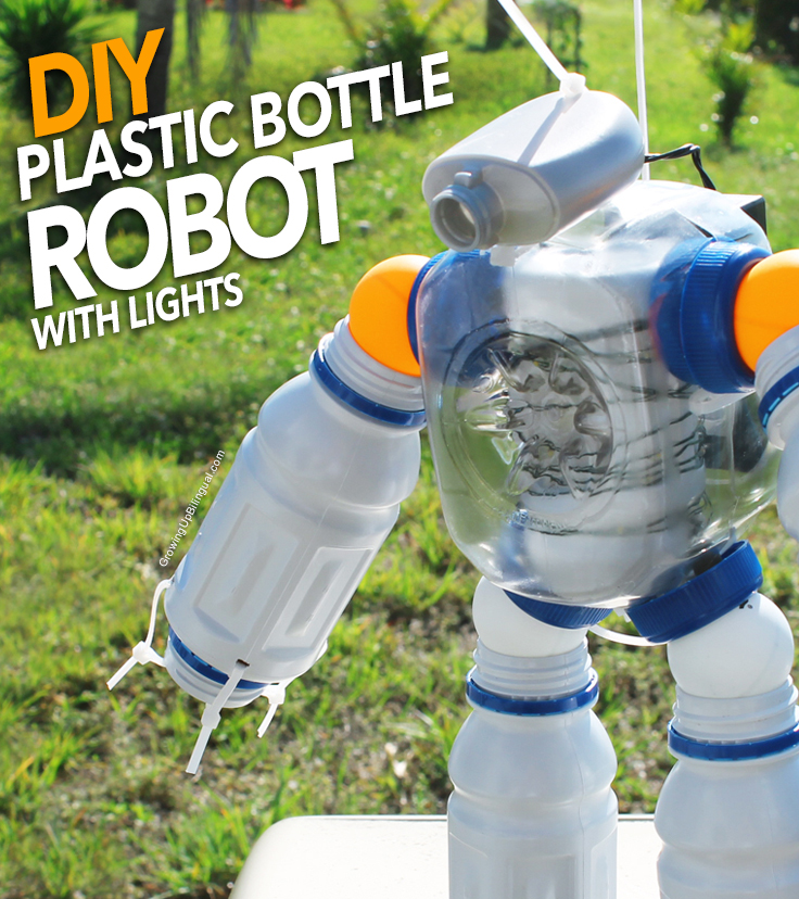 DYI Plastic Bottle Robot with Lights