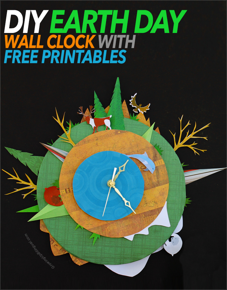 DIY Earth Day Clock with free printables