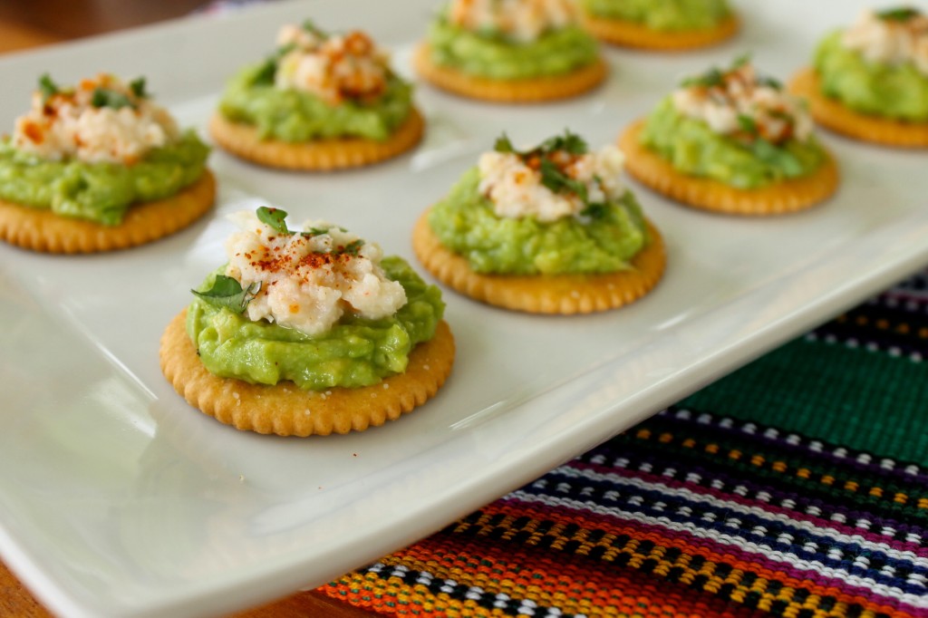 Spicy chipotle avocado and crab bites