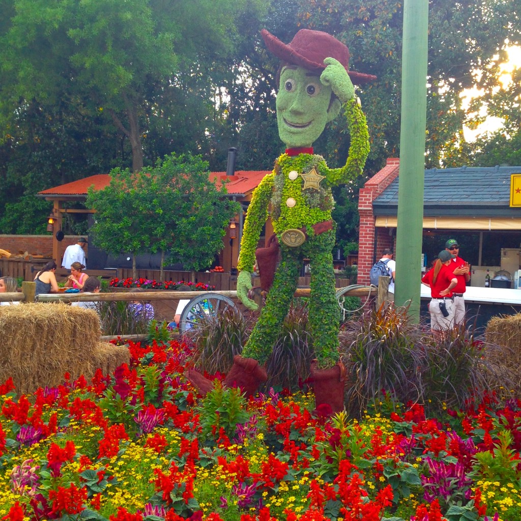 Woody Topiary at Epcot's Flower & Garden Festival