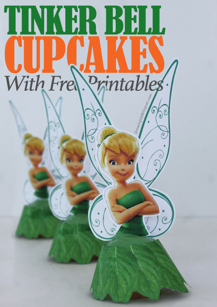 Tinker Bell cupcakes free printables 