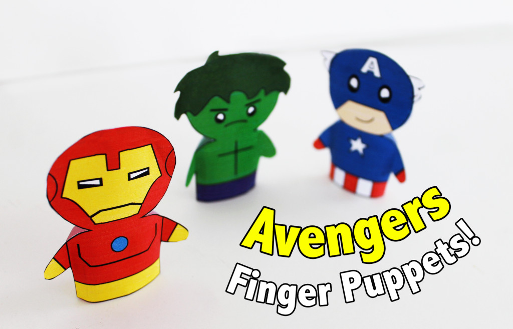 Avengers Superheroes Finger Puppets free pritntables