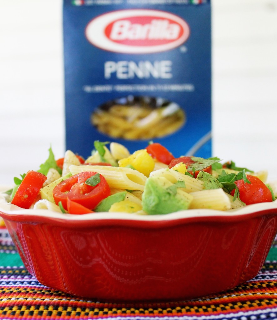 Spicy Pineapple and Avocado Pasta Salad