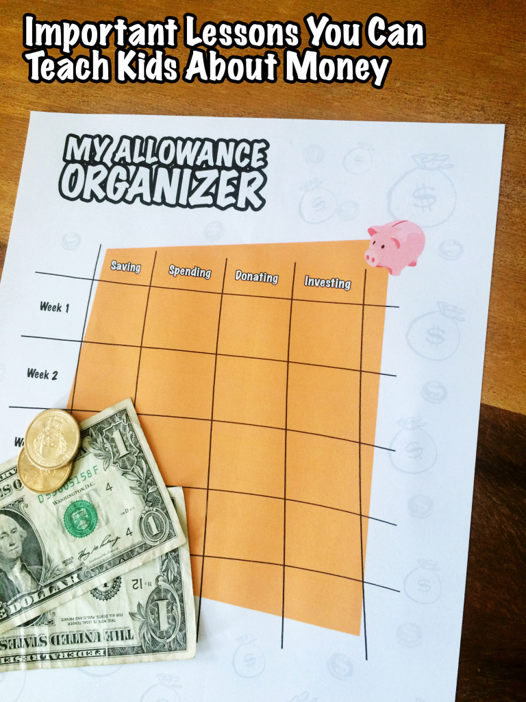 Organizer for kid's allowance