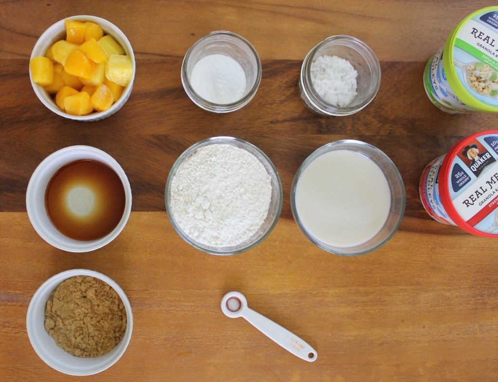 ingredients for mango pancakes 