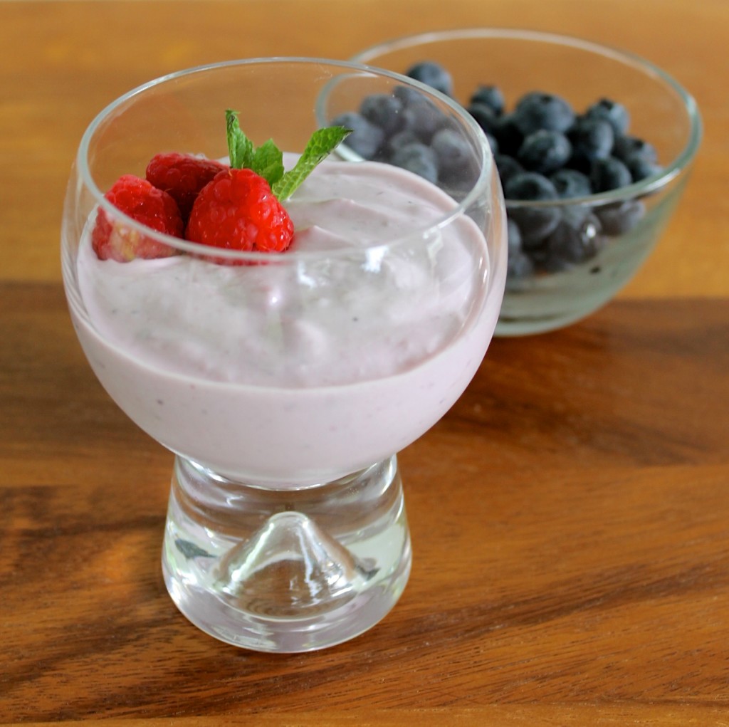 Yoplait Greek 100 Calories blueberry yogurt and fruit