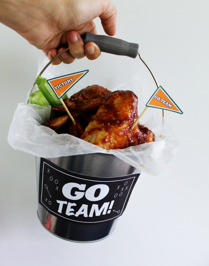 Our Fun Bucket Wings ready to Go!