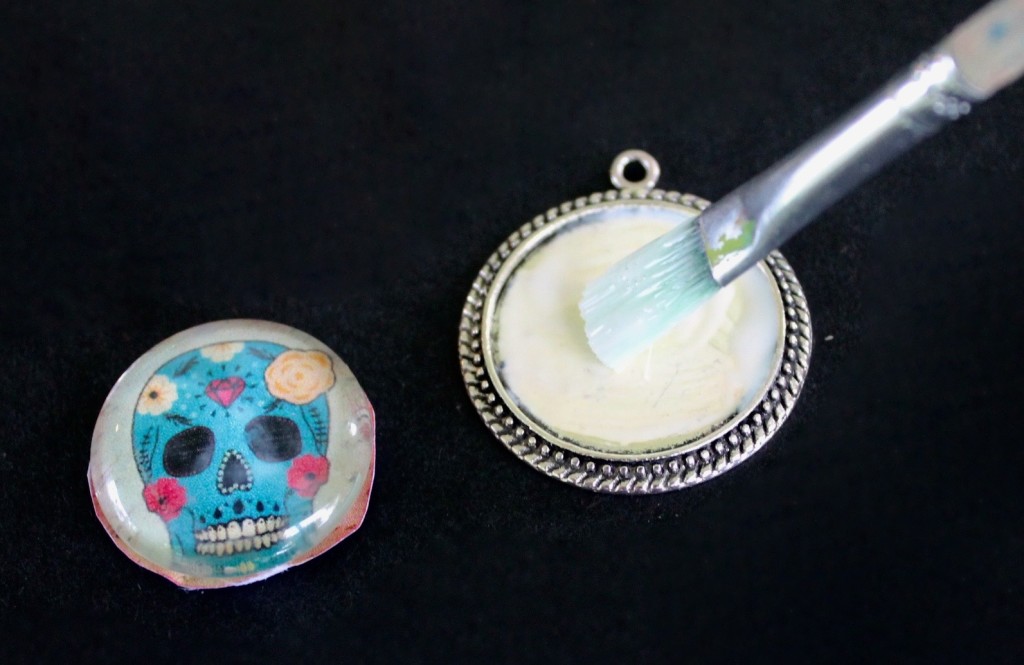 Easy Day of the Dead DIY sugar skull pendants