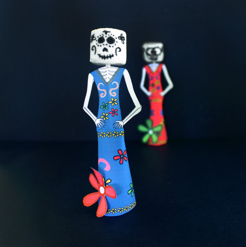 dia de los muertos day of the dead craft with marshmallows