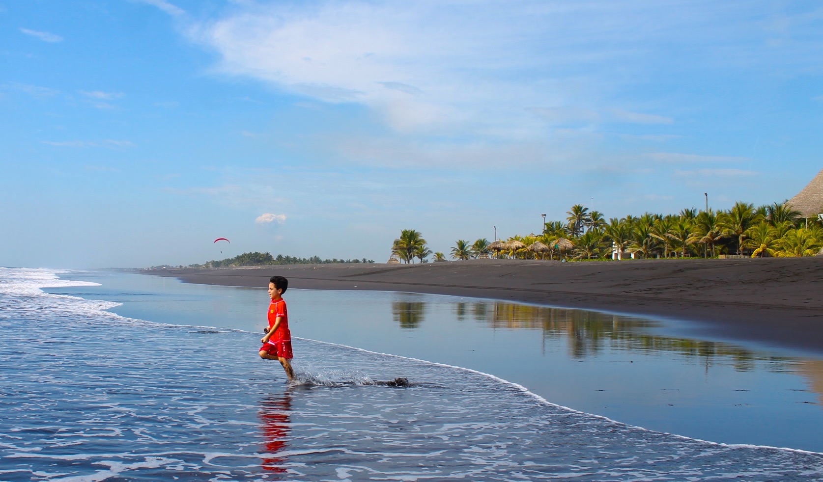 Guatemala's black sand beaches in the Pacific coast