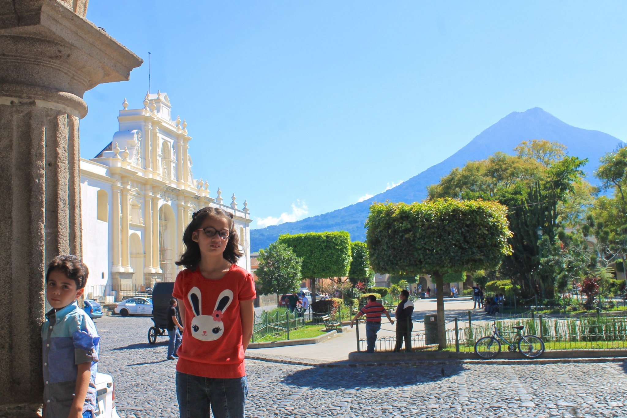 Antigua Guatemala, view of the Catedral and the Parque Central