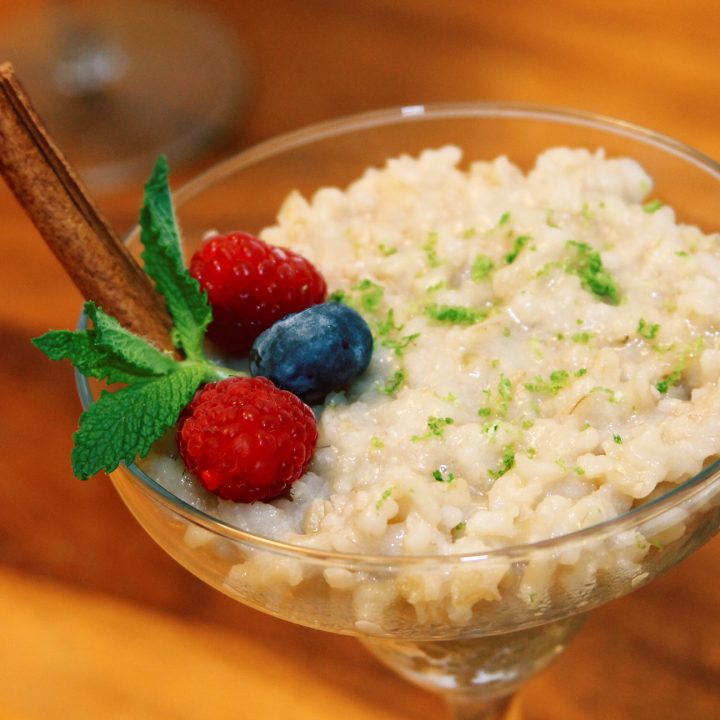 Healthy rice pudding