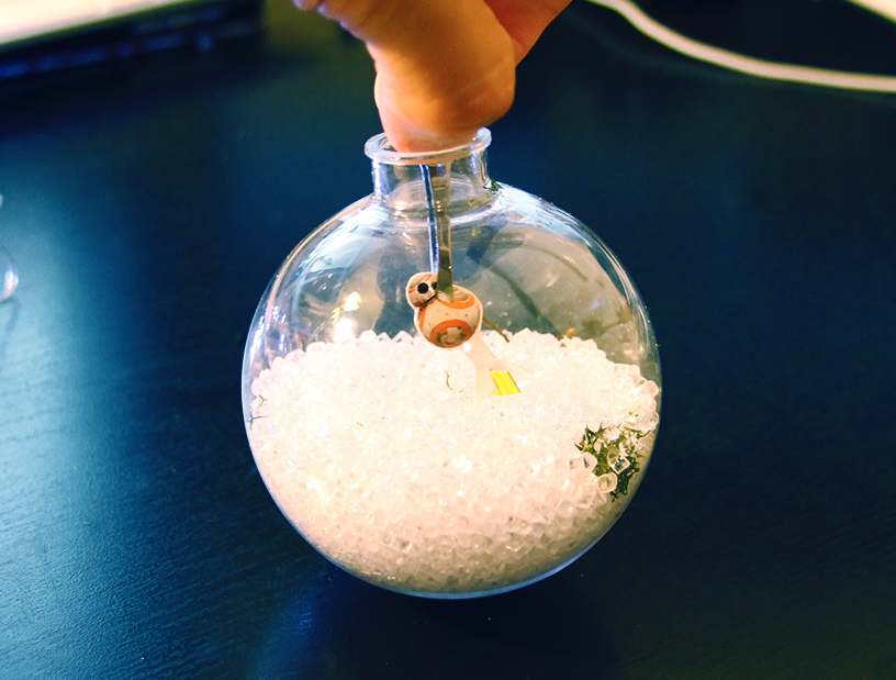 DIY Star Wars Glowing Snow Globe Holiday Ornament