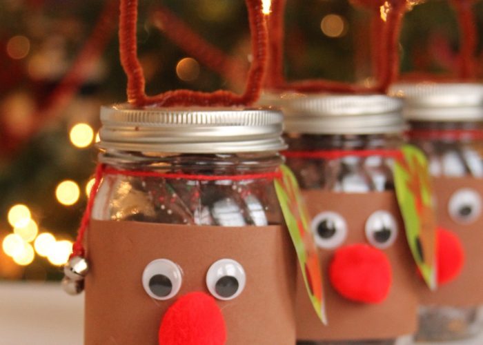 DY reindeer mason jars last minute Christmas gift