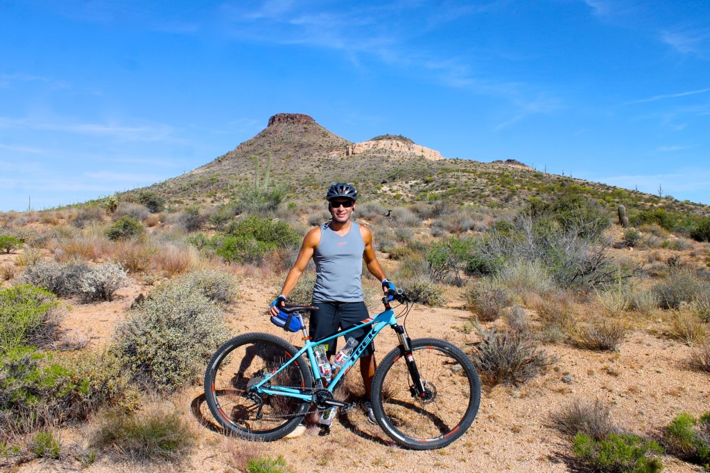 Mountain biking in Arizona desert