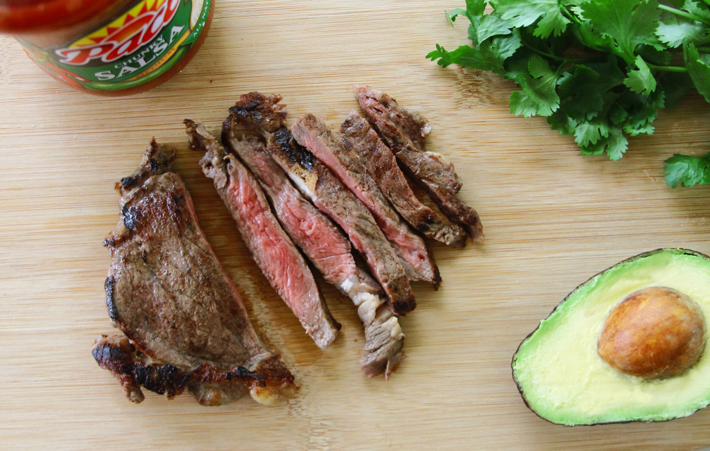 cutting steak