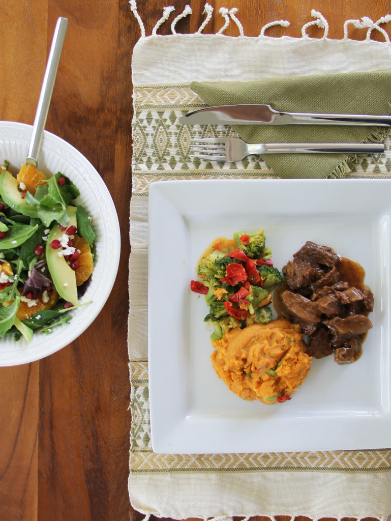 Avocado Tangerine salad and Stouffer's Fit Kitchen