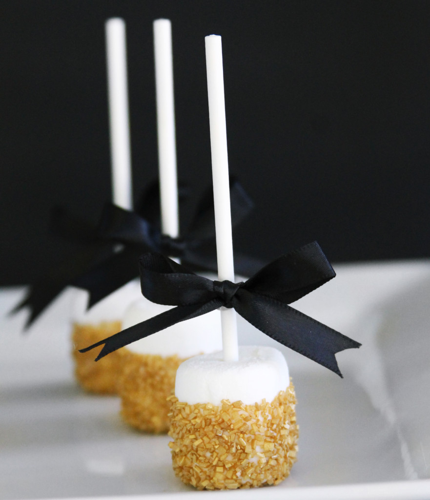 gold sprinkle marshmallows for Academy awards party