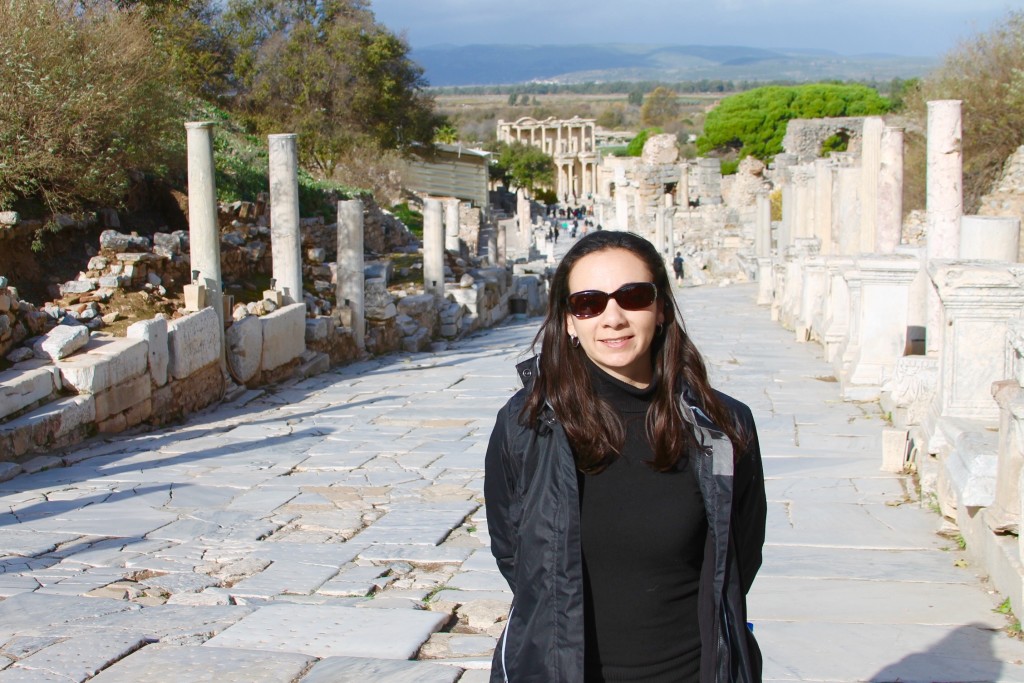 Street scene at the archeological excavations at Ephesus.